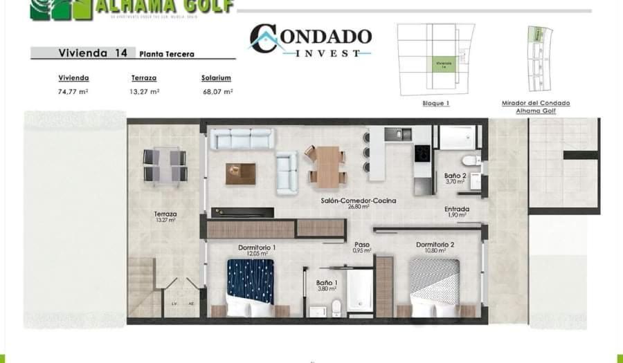 Condado De Alhama Resort , Mirador Apartment Мурсия Екстериор снимка